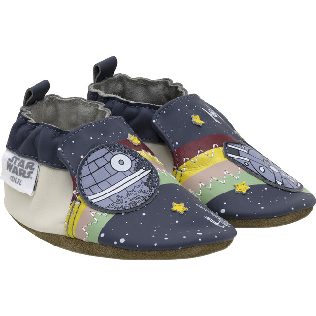 Rule the Galaxy Soft Sole Shoes, Blue - Crib Shoes - 1