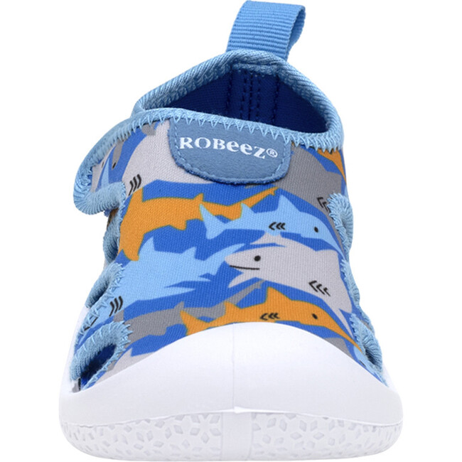 Shark Time Blue Spandex Water Shoe - Swim Shoes - 3