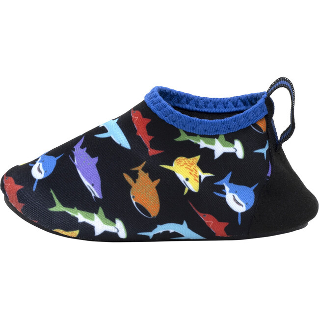 Multi Sharks Water Booties, Black - Booties - 2