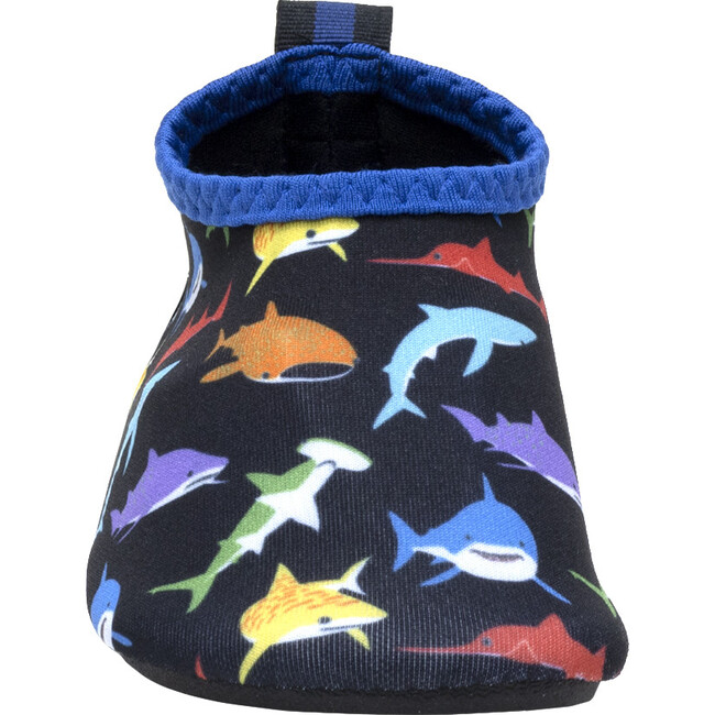 Multi Sharks Water Booties, Black - Booties - 3