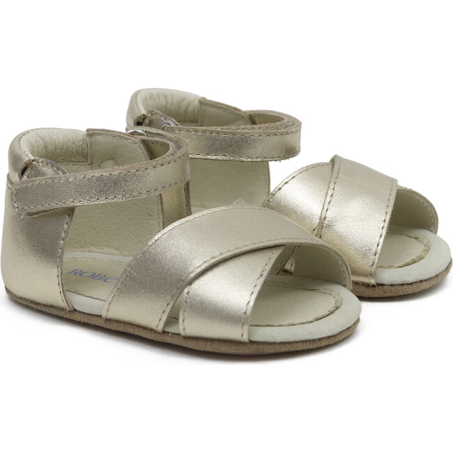 Riley, Gold - Crib Shoes - 1