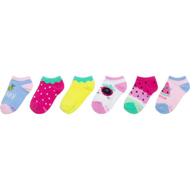 Fruits No Show Socks 6 Pack, Pastel - Socks - 1