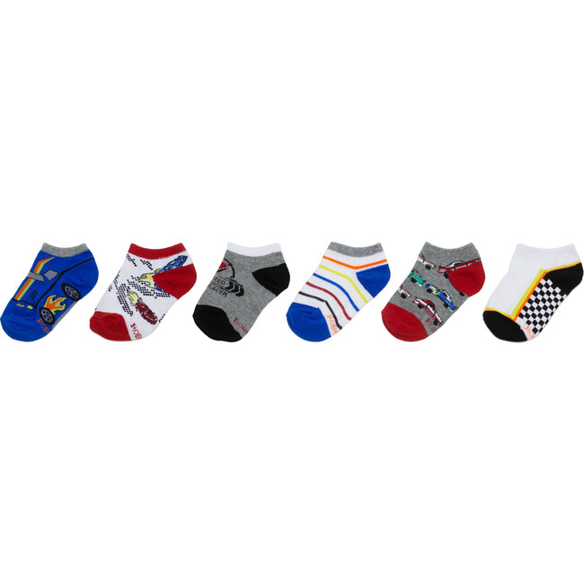 Cars No Show Socks 6 Pack, Pastel - Socks - 1