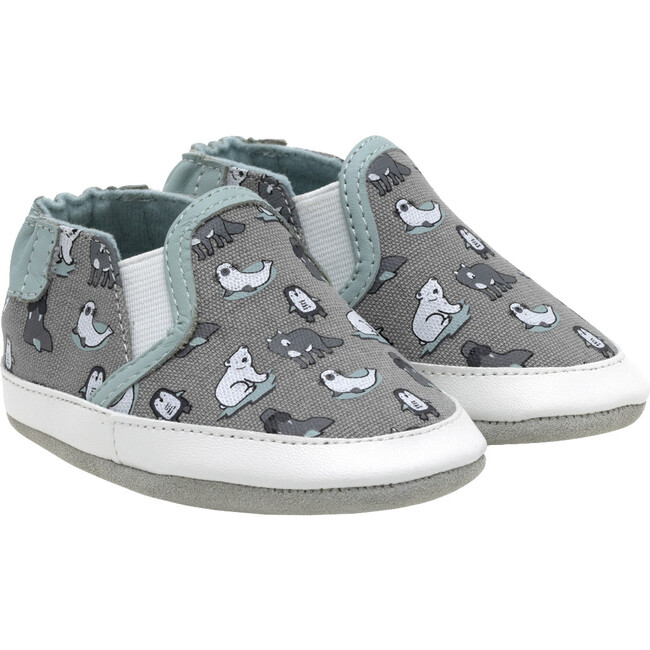 Artic Friends Slip Ons, Grey - Slip Ons - 1