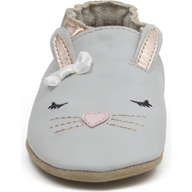 Heart Bunny Shoe, Grey - Crib Shoes - 4