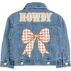 Howdy Gingham Bow Patch Denim Jacket, Denim - Jackets - 1 - thumbnail