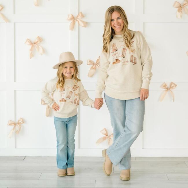 Cowgirl Cutie Sweatshirt, Natural - Sweatshirts - 6