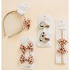 Gingham Printed Tulle Bow Baby Headband, Multi - Headbands - 7