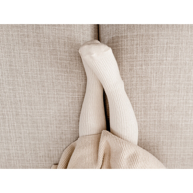 Brittany Heavyweight Girls Tights, Ivory & Grey (2Pack) - Tights - 2