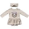 Girl's Bodysuit Dress Set Floral Bear - Dresses - 1 - thumbnail