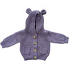 Knit Hoodie Plum - Sweatshirts - 1 - thumbnail