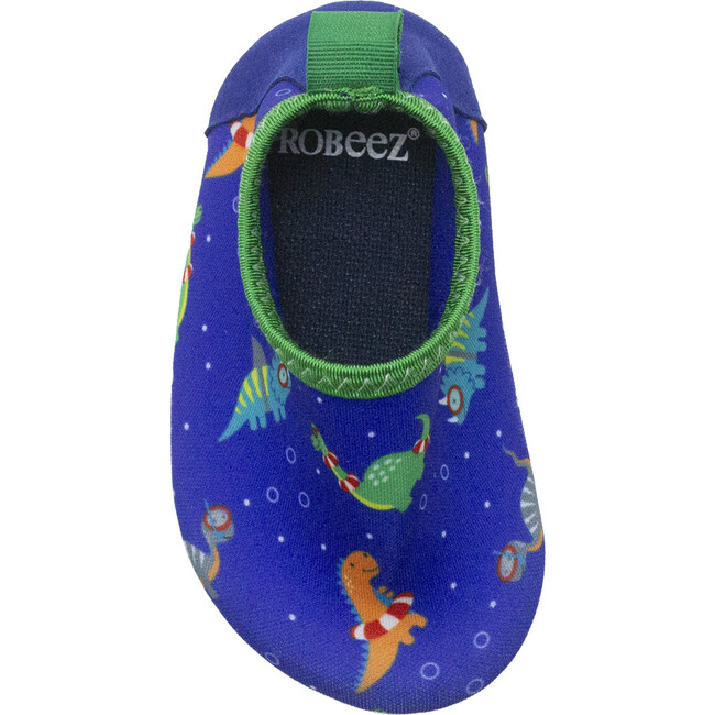 Swimming Dinos Aqua Shoes, Blue - Booties - 6