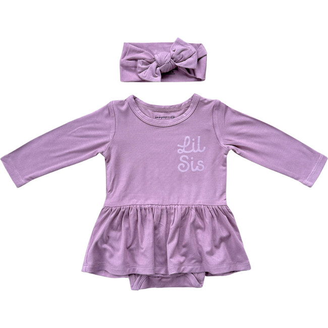 Girl's Bodysuit Dress Set Lil Sis