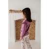 Girl's Long Sleeve Ruffle Top Big Sis in Dusky Orchid - Blouses - 4