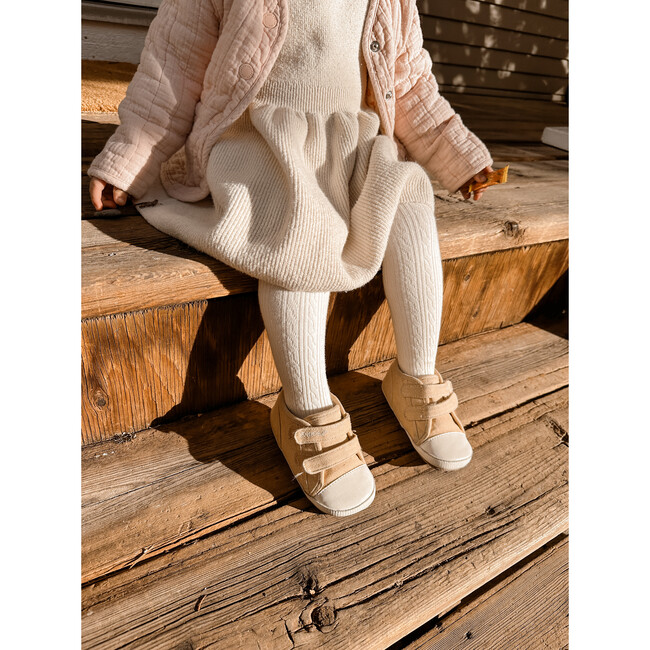 Brittany Heavyweight Girls Tights, Ivory & Grey (2Pack) - Tights - 7
