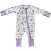 Long Sleeve Zip Romper Winter Floral - Rompers - 1 - thumbnail