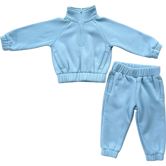 Fleece Zip Set Ski Blue