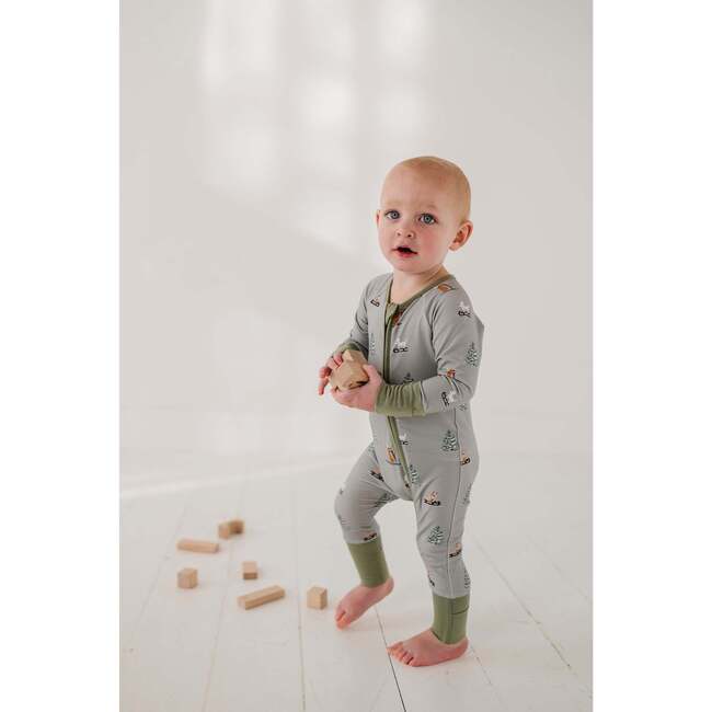 Long Sleeve Zip Romper Winter Floral - Rompers - 6
