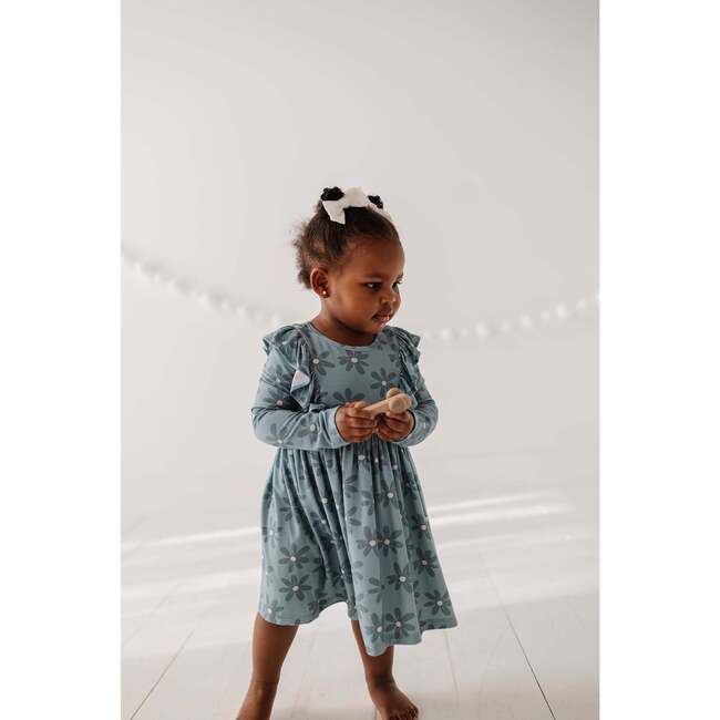 Long Sleeve Ruffle Dress Hair Bow - Dresses - 3