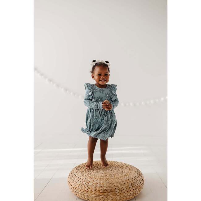 Long Sleeve Ruffle Dress Hair Bow - Dresses - 4