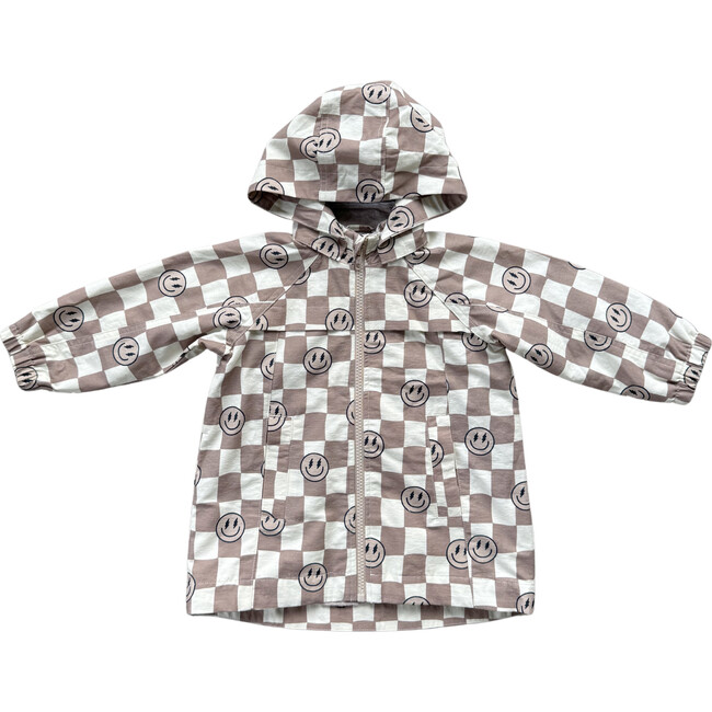 Cotton Jacket Smiley Check in Portabella