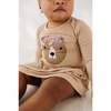 Girl's Bodysuit Dress Set Winter Floral - Dresses - 3