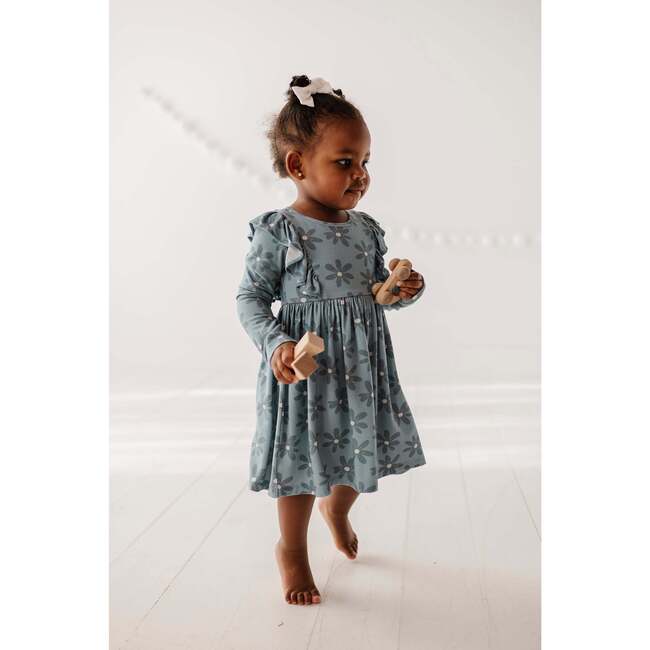 Long Sleeve Ruffle Dress Hair Bow - Dresses - 5