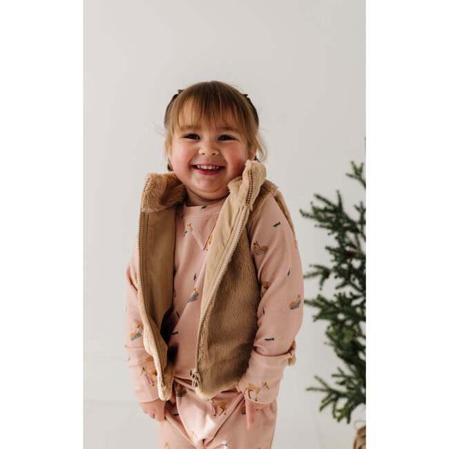 Fur Vest Beige - Vests - 4
