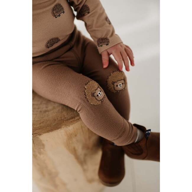 Patch Ribbed Leggings Hedgehog - Leggings - 3
