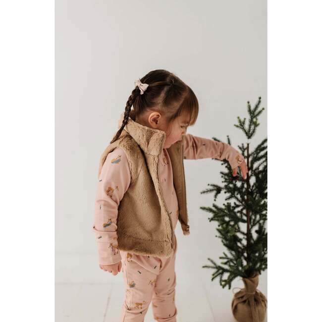 Fur Vest Beige - Vests - 5