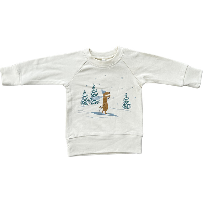 Boy's Raglan Sweatshirt Ski Dog