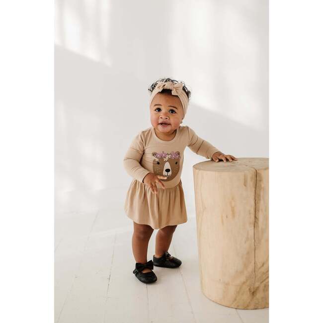 Girl's Bodysuit Dress Set Winter Floral - Dresses - 4