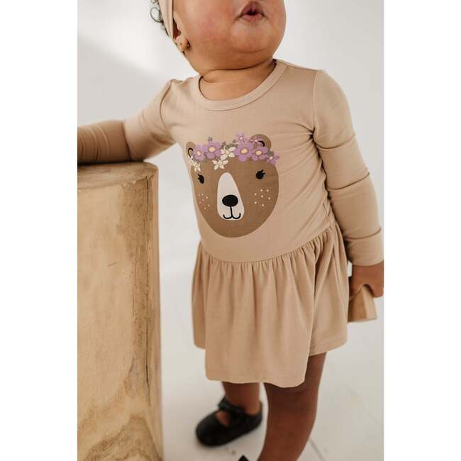 Girl's Bodysuit Dress Set Winter Floral - Dresses - 5