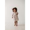 Long Sleeve Henley Dress Winter Floral - Dresses - 3