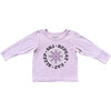 Girl's Long Sleeve Tee Eat Sleep Ski Repeat in Mauve - T-Shirts - 1 - thumbnail