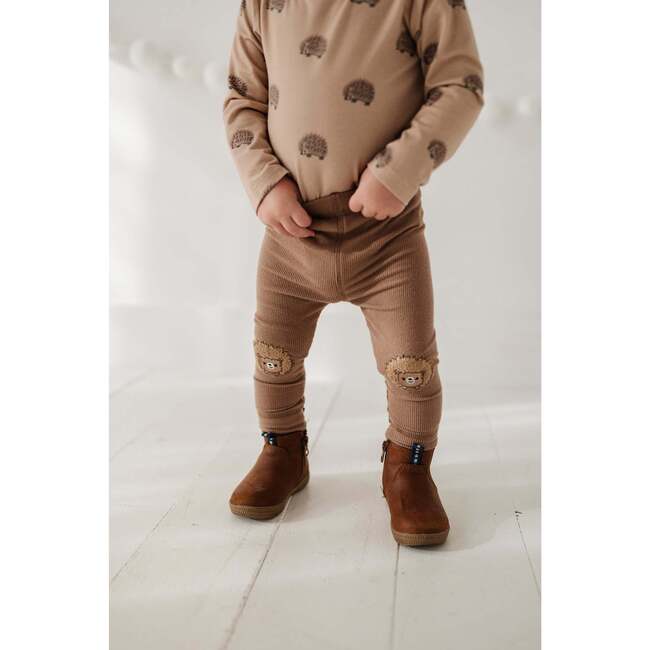 Patch Ribbed Leggings Hedgehog - Leggings - 6