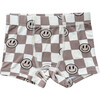 Boy's Boxers Smiley Check in Portabella - Underwear - 1 - thumbnail