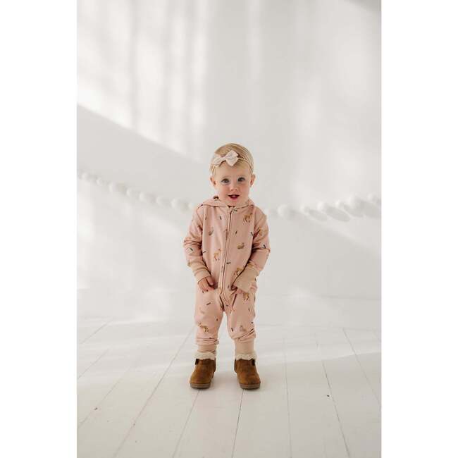Terry Zip Romper Fawn - Rompers - 2