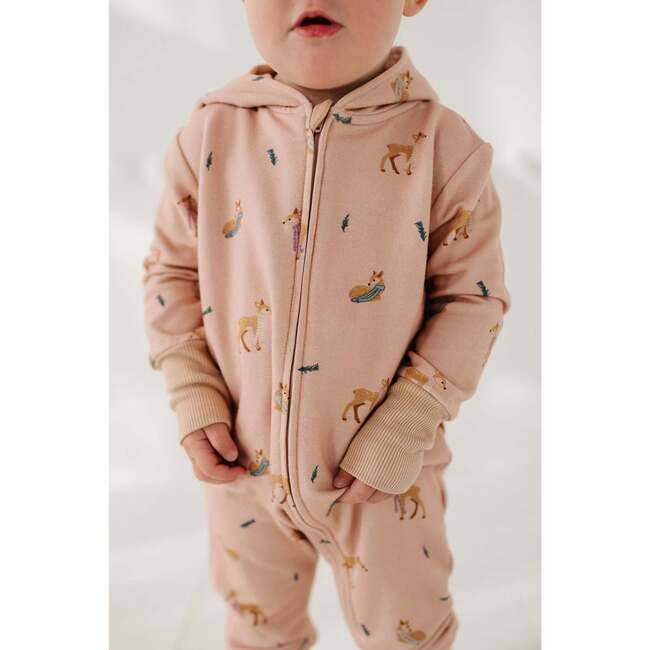Terry Zip Romper Fawn - Rompers - 3
