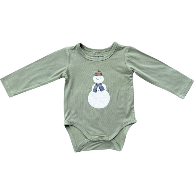 Baby Long Sleeve Bodysuit Snowman