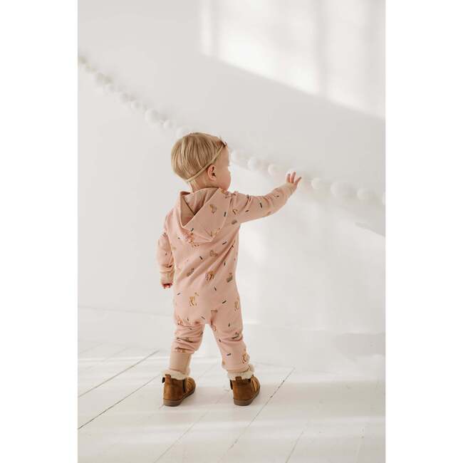 Terry Zip Romper Fawn - Rompers - 5