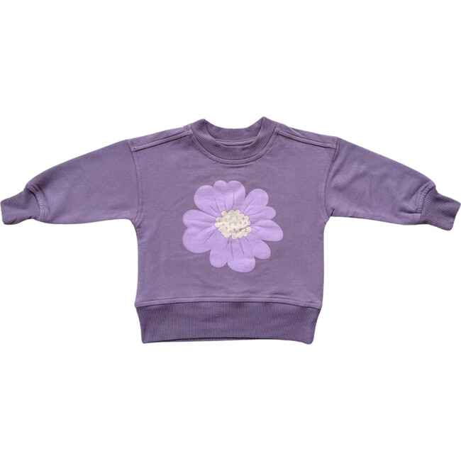 Boxy Sweatshirt Plum Wildflower