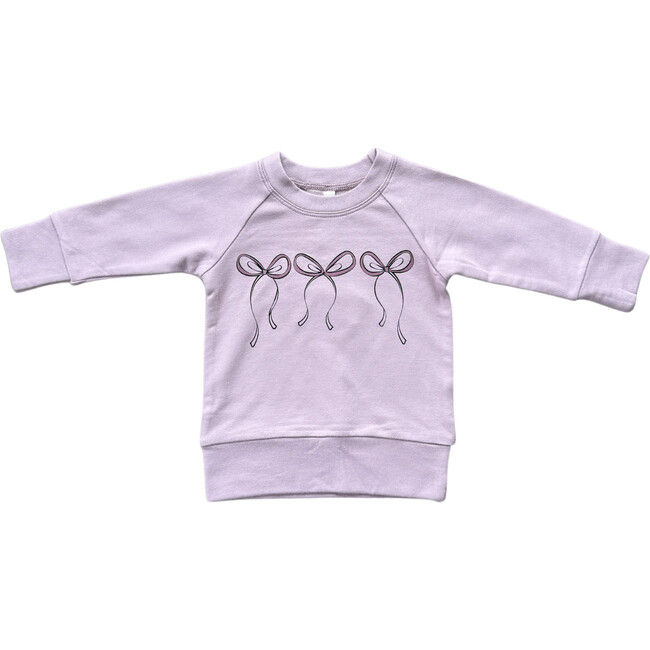 Girl's Raglan Sweatshirt Hair Bow