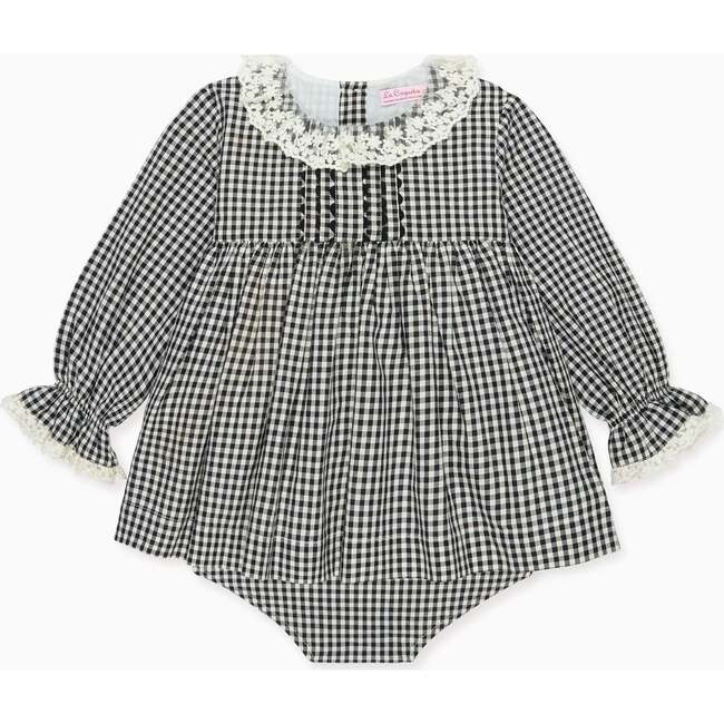 Black Gingham Aurelia Baby Girl Set