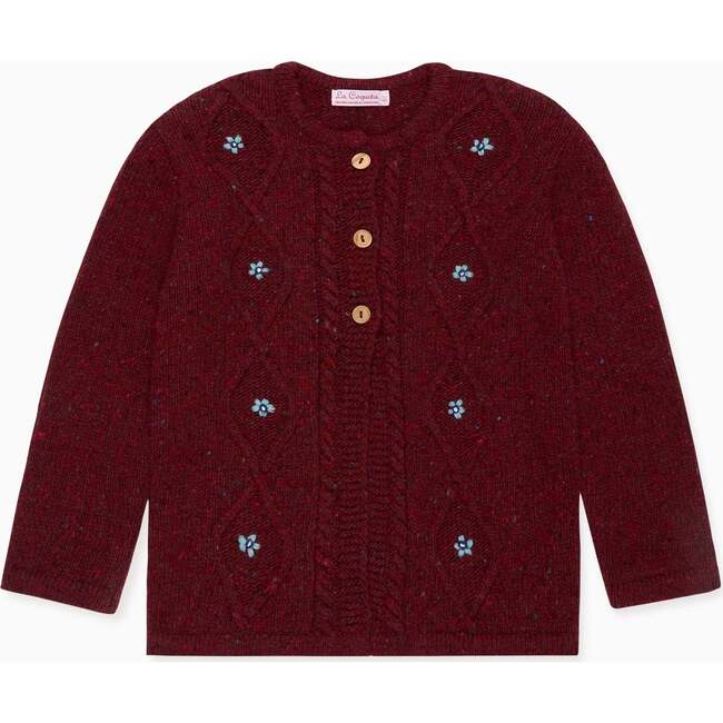 Burgundy Denali Merino Girl Cardigan