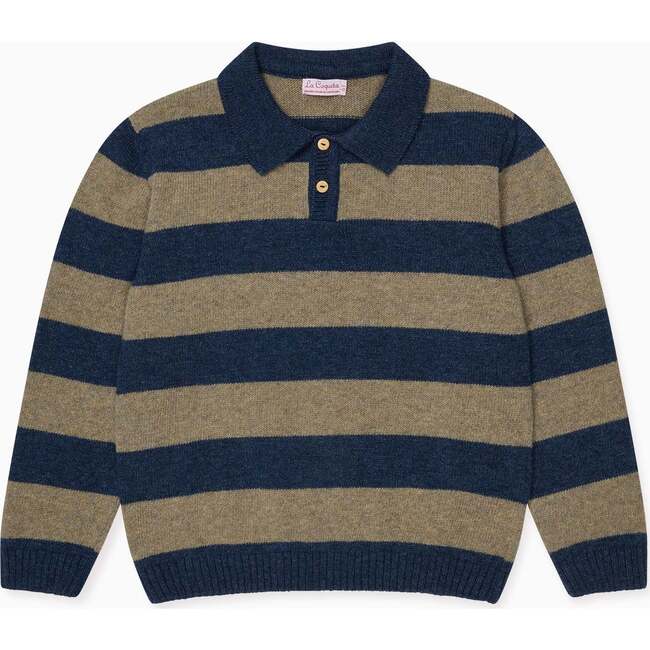 Taupe Stripe Brio Merino Boy Sweater