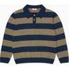 Taupe Stripe Brio Merino Boy Sweater - Sweaters - 1 - thumbnail