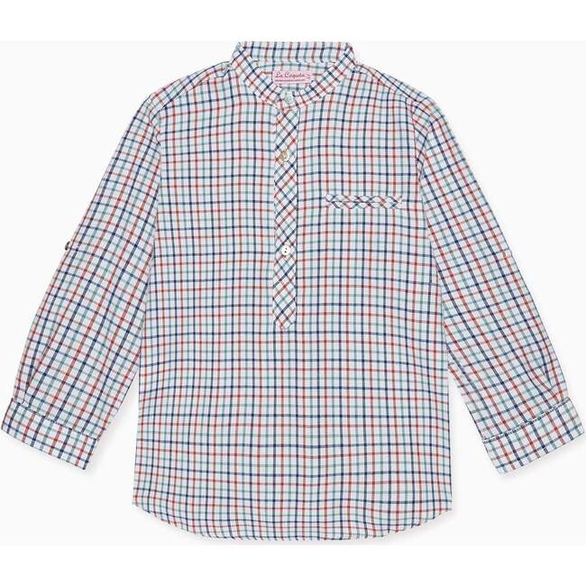 Ivory Check Mateo Long Sleeve Boy Shirt