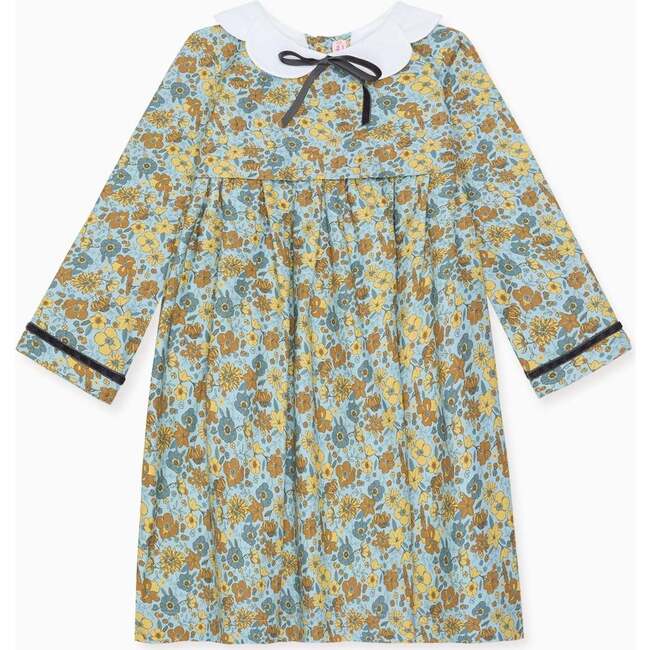 Blue Floral Ruby Girl Dress