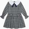 Navy Check Tessa Girl Drop Waist Dress - Dresses - 1 - thumbnail